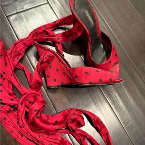 Dolce & Gabbana Red Polka Dot Heels